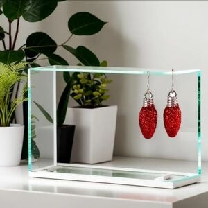 NEW‎ Women's Christmas Holiday Mini Ornament Dangle Fashion Earrings Red